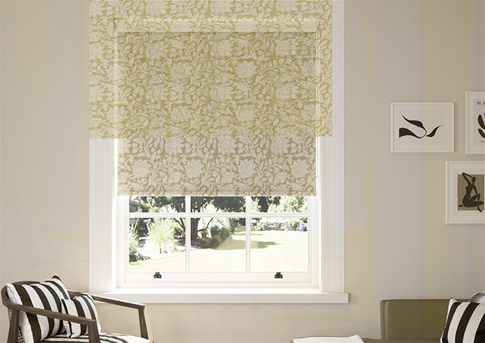 Land & Shore Rowallane (Blackout), Ochre - Roller Blind - Image 3
